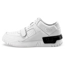 STRIDE Men Elevator Sneakers - Raised Shoes - White Leather Sneakers - 6CM / 2.36 Inches Taller