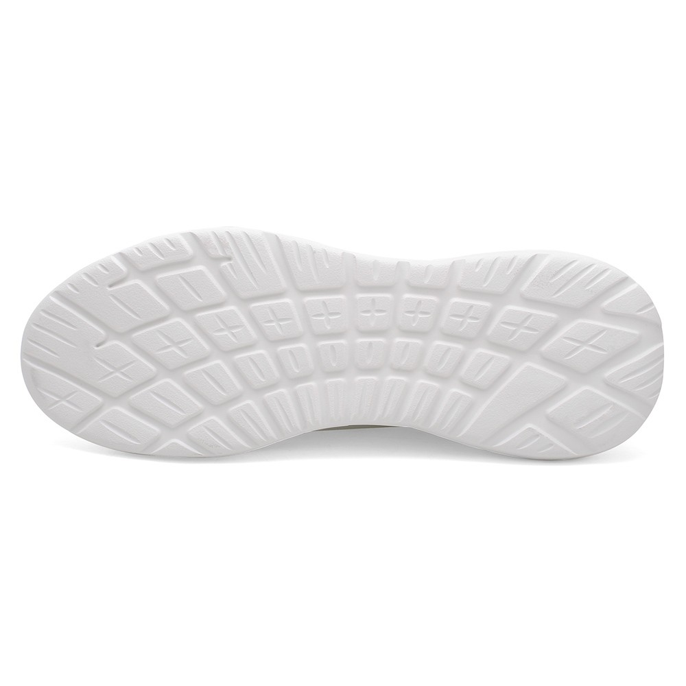 STRIDE Hidden Heel Trainers For Men - Breathable White Mesh Elevator Sneakers 6CM / 2.36 Inches