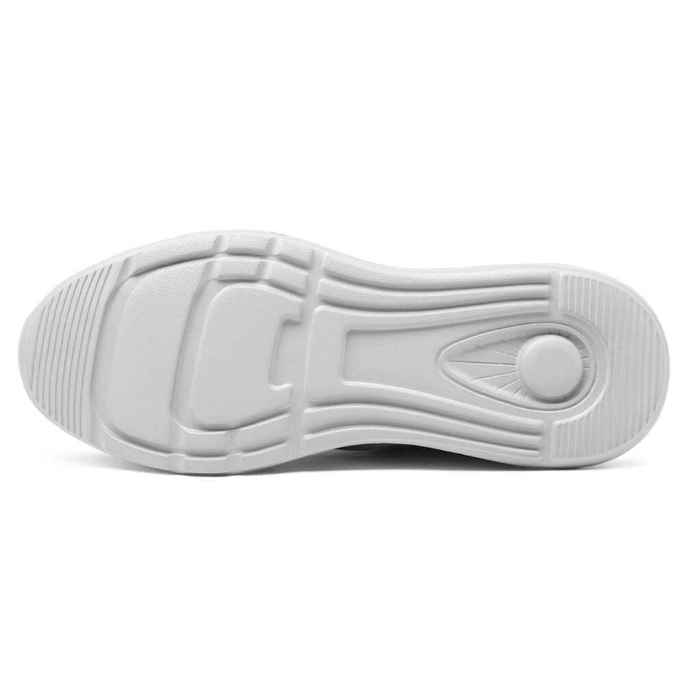 STRIDE Tall Men Shoes - Mens Sneakers That Make You Taller - Gray Suede Leather Sneakers 6 CM / 2.36 Inches