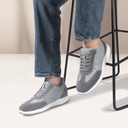 STRIDE Tall Men Shoes - Mens Sneakers That Make You Taller - Gray Suede Leather Sneakers 6 CM / 2.36 Inches