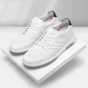 STRIDE Men Raised Shoes - Mens Shoes That Add Height - Casual White Elevator Shoes 6CM / 2.36 Inches