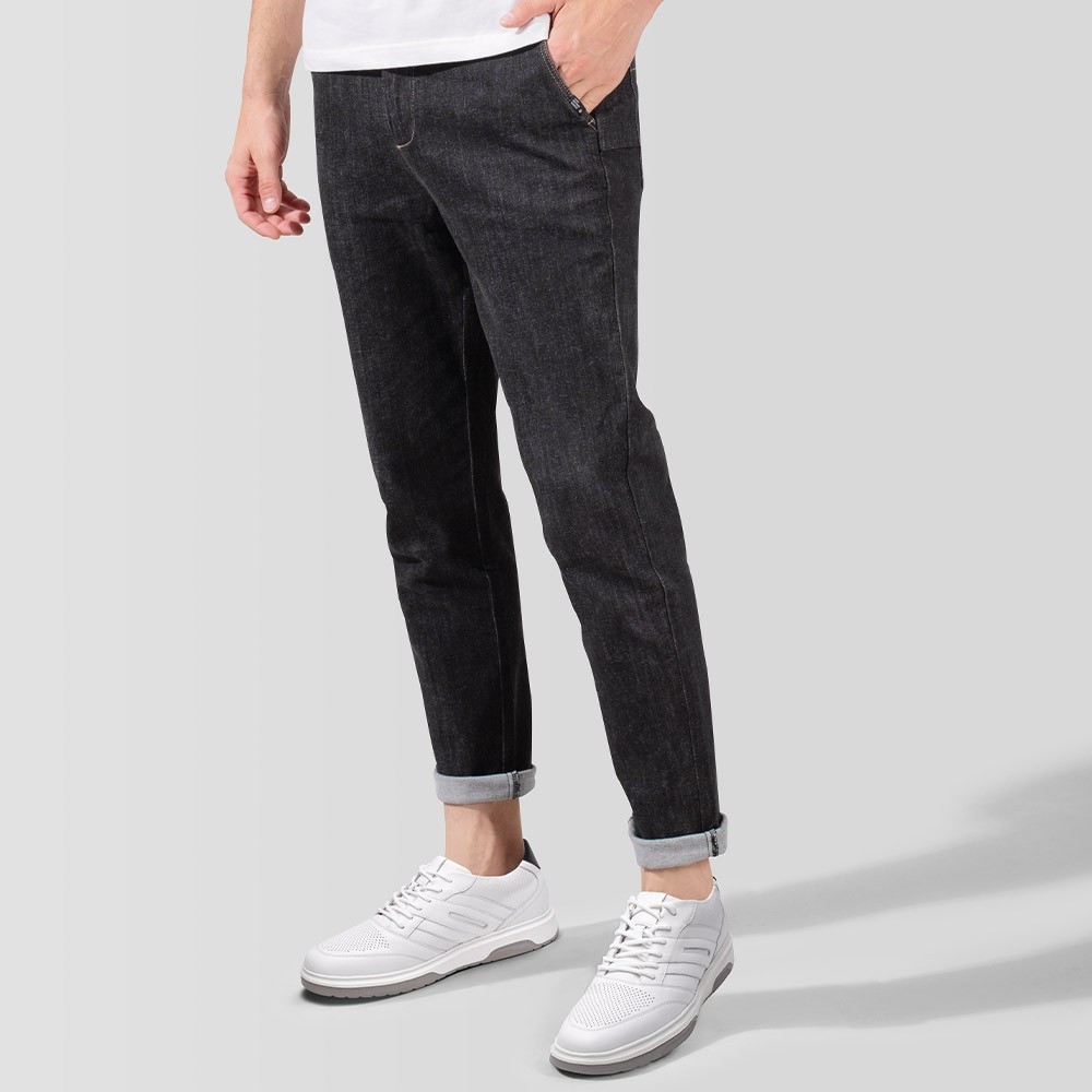 STRIDE Men Raised Shoes - Mens Shoes That Add Height - Casual White Elevator Shoes 6CM / 2.36 Inches
