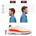 STRIDE Men Raised Shoes - Mens Shoes That Add Height - Casual White Elevator Shoes 6CM / 2.36 Inches