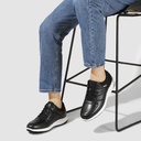 STRIDE Tall Men Shoes Sneakers - Casual Men Leather Black Height Increasing Sneakers 6cm / 2.36 Inches
