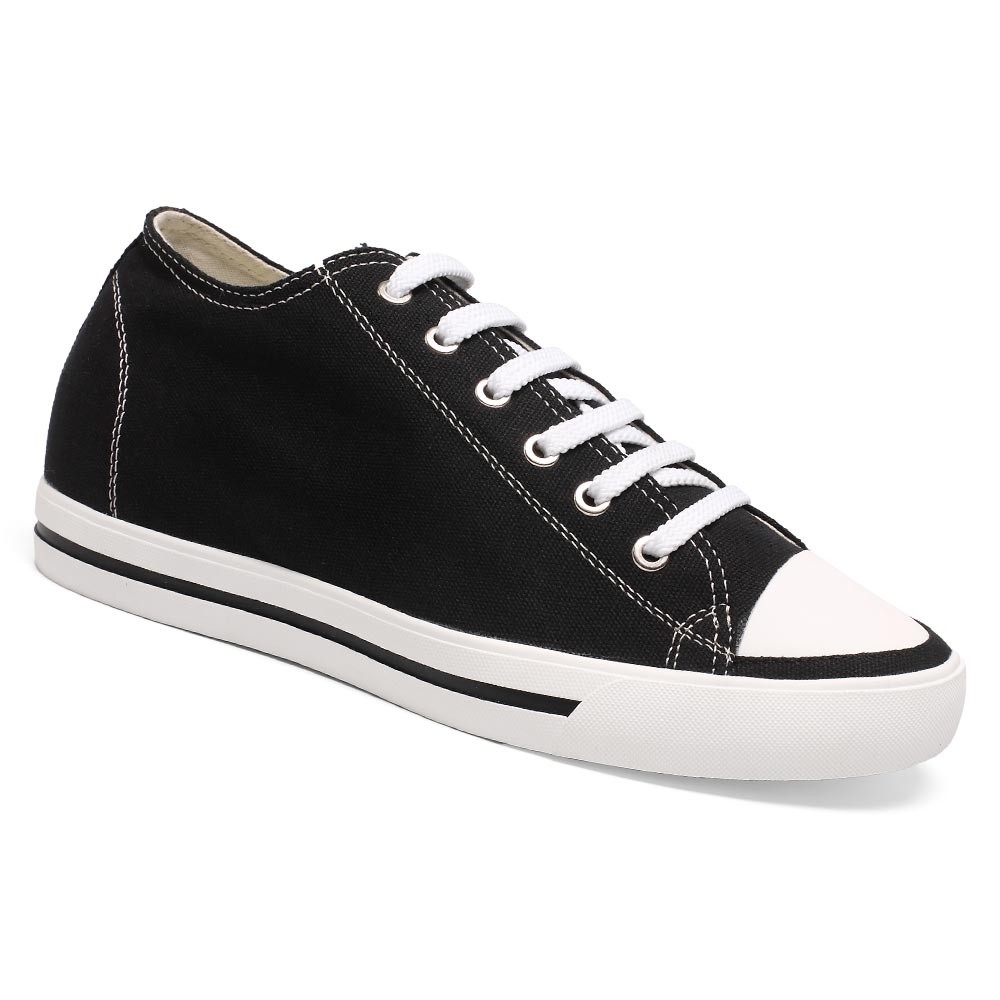 STRIDEClassic Height Increasing Shoes Mens Tall Shoes Board Canvas Athletic Sports Solid Shoes 6CM / 2.36 Inches