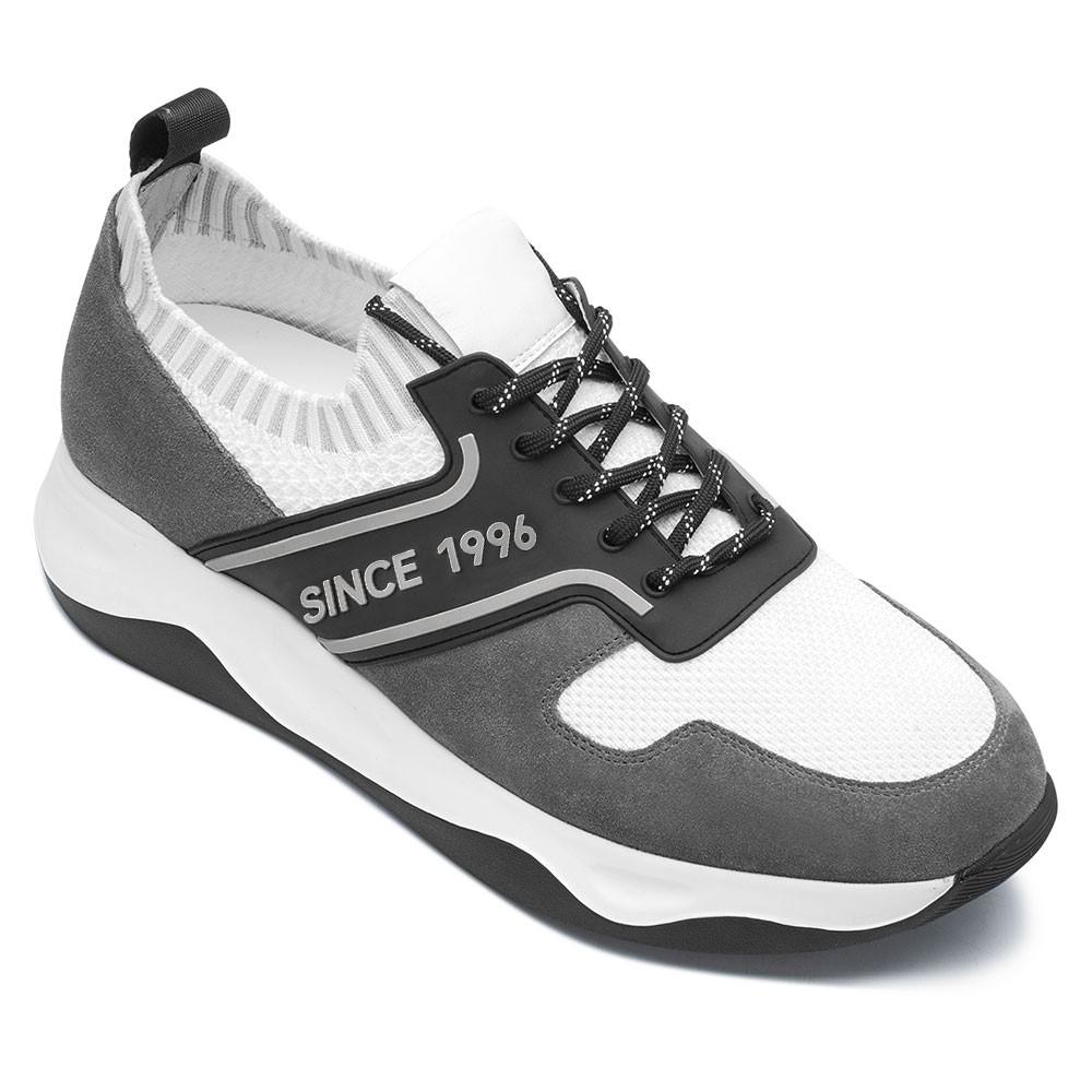 STRIDE Men Elevator Sneakers - Raised Shoes For Men - Knitted Sneakers That Make You Taller 8 CM / 3.15 Inches