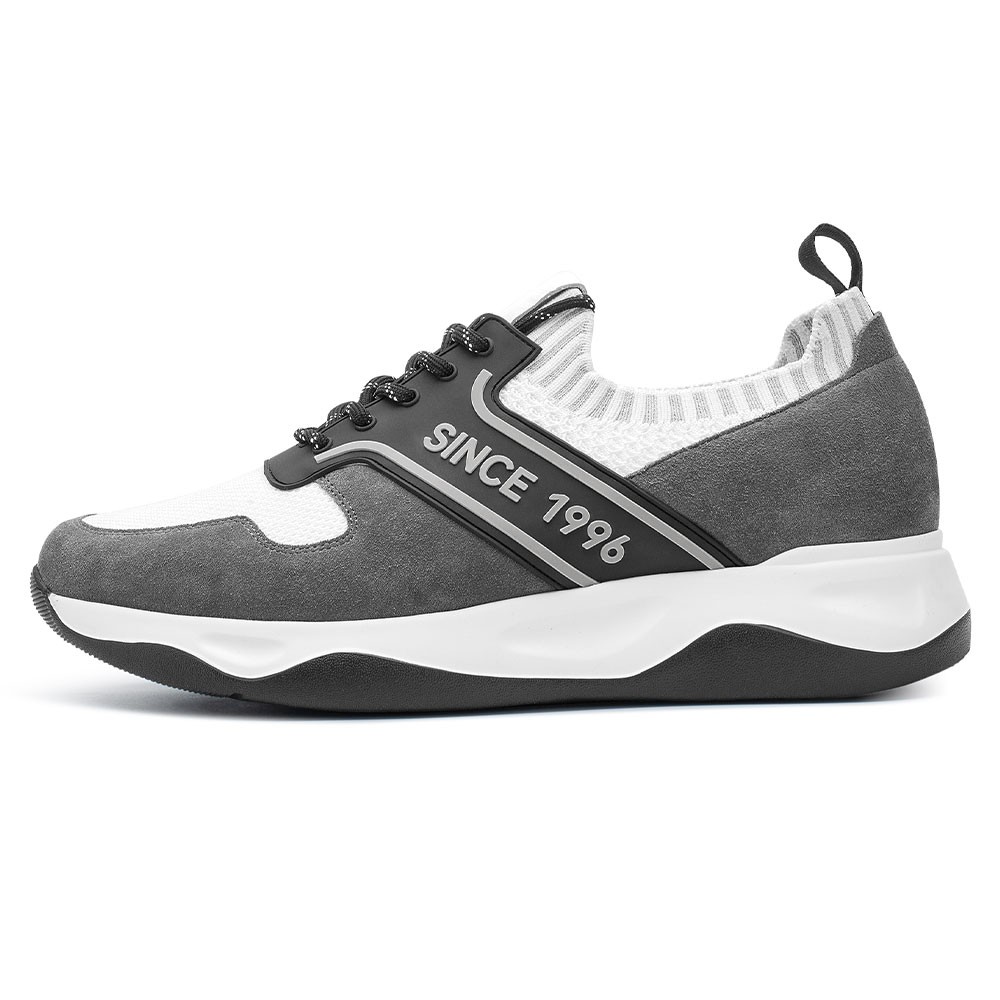 STRIDE Men Elevator Sneakers - Raised Shoes For Men - Knitted Sneakers That Make You Taller 8 CM / 3.15 Inches