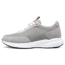 STRIDE Men Elevator Sneakers - Stylish Height Increasing Shoes - Gray Suede Leather Sneakers 8 CM / 3.15 Inches