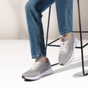 STRIDE Men Elevator Sneakers - Stylish Height Increasing Shoes - Gray Suede Leather Sneakers 8 CM / 3.15 Inches