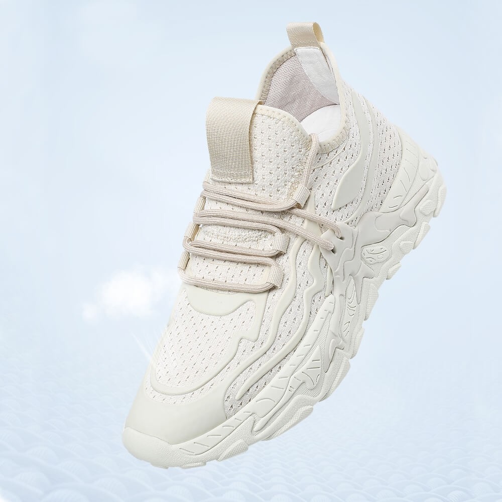 STRIDE Sneakers To Look Taller - Height Increase Sports Shoes - Apricot Knit Sneakers 7CM / 2.76 Inches