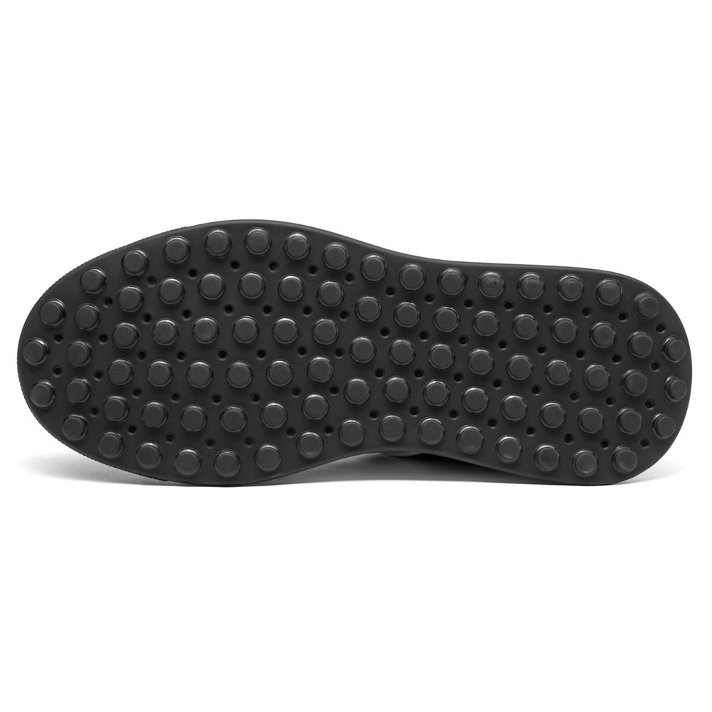 STRIDE Male Shoes That Add Height - Casual Elevator Shoes For Men - Black Leather Sneakers 7CM / 2.76 Inches