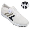 STRIDE Tall Men Shoes - Golf Elevator Trainers - White Rotating Wire Shoe Buckle Men Spikeless Golf Shoes 7 CM / 2.76 Inches