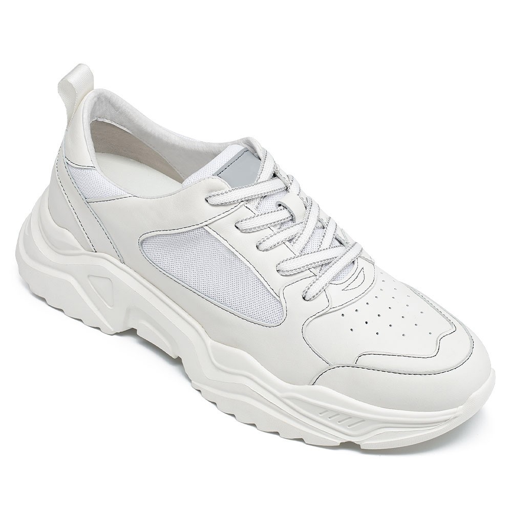 STRIDE Height Increasing Sneakers For Men - Sneakers Increase Height - Men White Sneakers 7 CM / 2.76 Inches