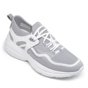 STRIDE Lightweight Elevator Shoes - Gray/White Height Increasing Sneakers For Men 7CM / 2.76 Inches