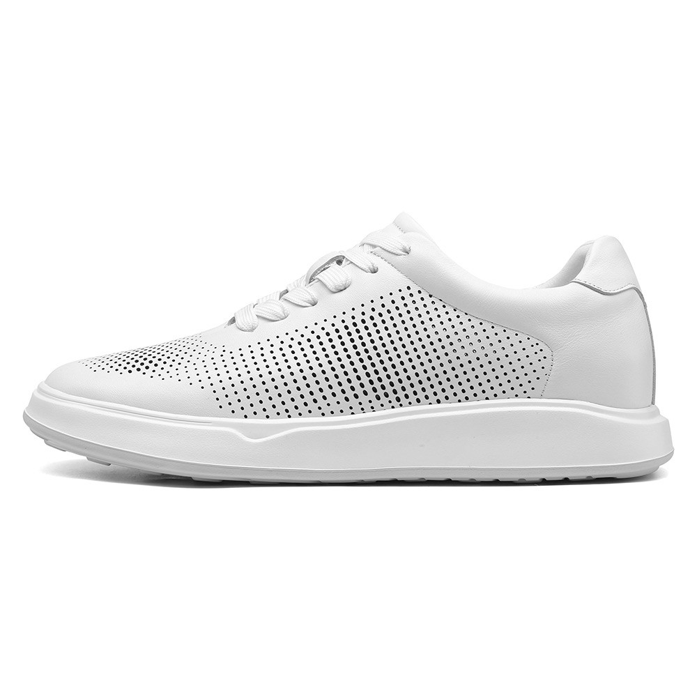 STRIDE Tall Men Shoes - Breathable White Sneakers Increase Height For Men 7CM / 2.76 Inches