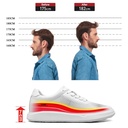 STRIDE Tall Men Shoes - Breathable White Sneakers Increase Height For Men 7CM / 2.76 Inches
