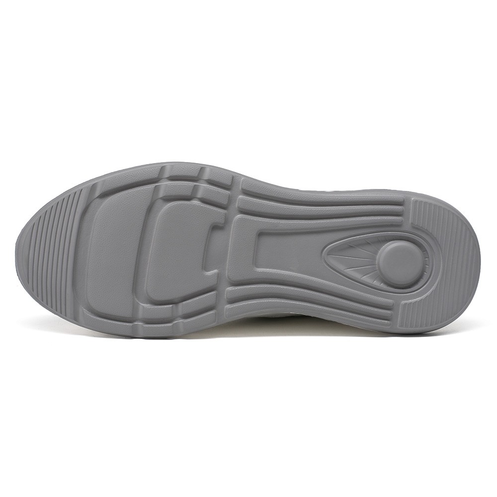 STRIDE Elevator Sneakers - Mens Taller Shoes - Breathable Leather White Sneakers To Increase Height 6 CM / 2.36 Inches
