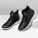 STRIDE Taller Sneakers - Sneakers Increase Height - Black High-Top Breathable Mesh Men Casual Shoes 7 CM / 2.76 Inches