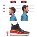 STRIDE Taller Sneakers - Sneakers Increase Height - Black High-Top Breathable Mesh Men Casual Shoes 7 CM / 2.76 Inches