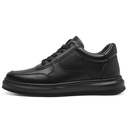 STRIDE Taller Sneakers - Mens Elevator Shoes - Black Leather Casual Sneakers 6cm / 2.36 Inches