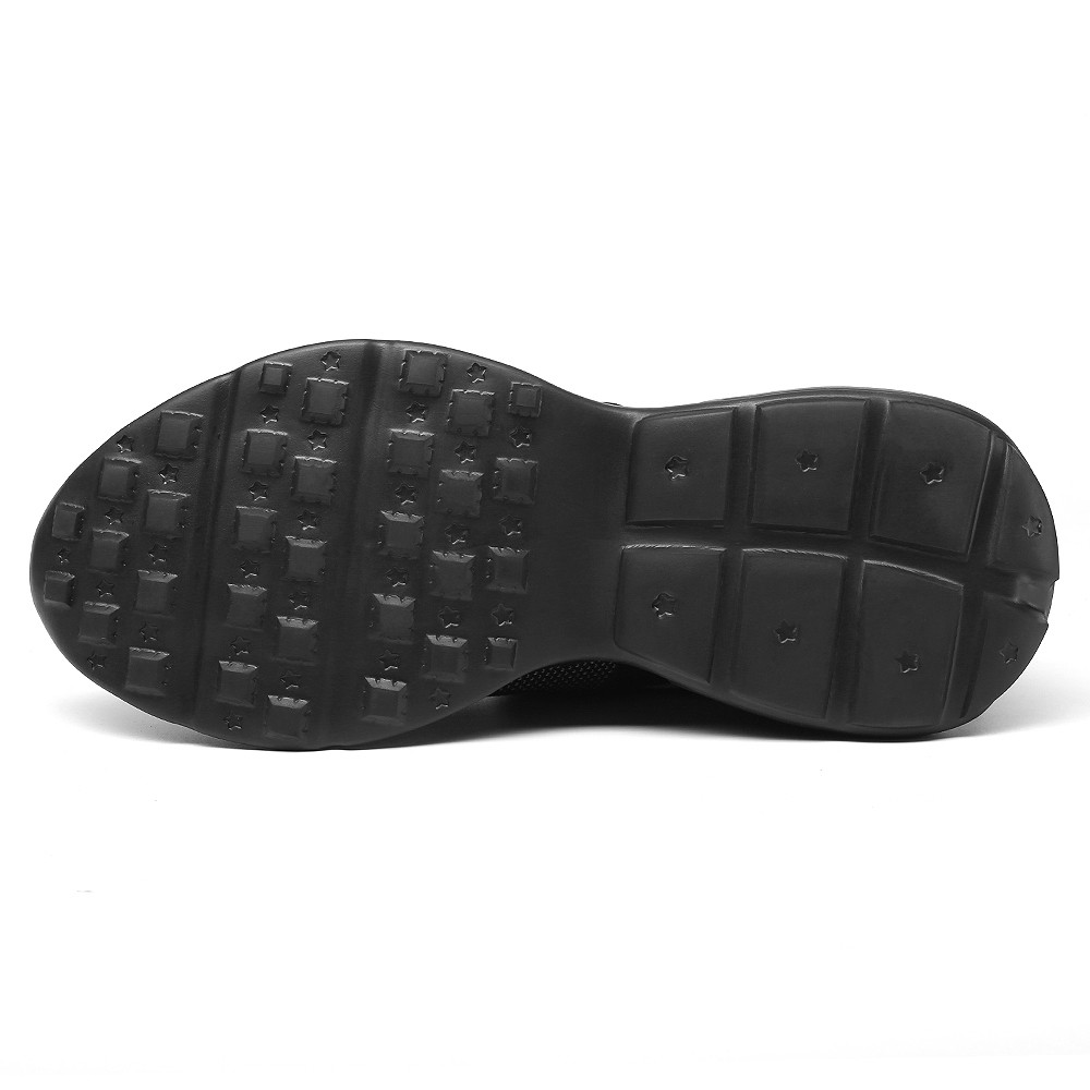 STRIDE Lightweight Elevator Shoes - Black Height Increasing Sneakers For Men 7CM / 2.76 Inches