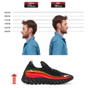 STRIDE Men Elevator Shoes Sneakers - Black Height Increasing Sneakers - Shoes That Make You Taller 6 CM / 2.36 Inches