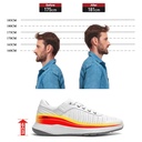 STRIDE Height Increasing Casual Shoes - Mens Sneakers That Make You Taller - White Leather Elevator Sports Shoes 6 CM / 2.36 Inches