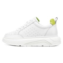 STRIDE Women Elevator Shoes - Wedge Sneakers For Ladies - White Leather Sneakers For Women 6 CM / 2.36 Inches