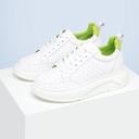 STRIDE Women Elevator Shoes - Wedge Sneakers For Ladies - White Leather Sneakers For Women 6 CM / 2.36 Inches