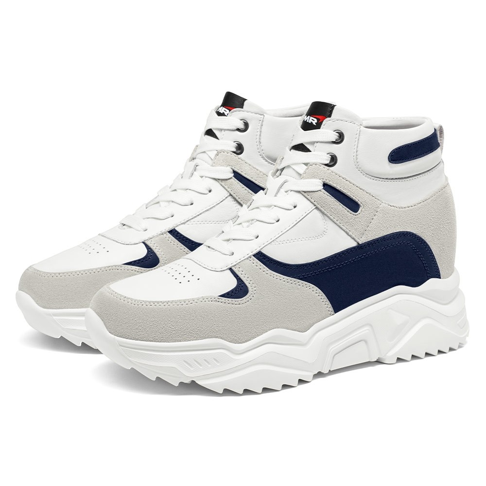 STRIDE Height Increasing Shoes For Men - Shoe Lifts To Increase Height - Men Suede High Top Sneakers 10 CM / 3.94 Inches