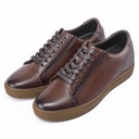 STRIDE Height Increase Sports Shoes - Mens Shoes With Height - Brown Patina Leather Men Shoes 6 CM / 2.36 Inches