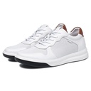 STRIDE Men Elevator Sneaker Shoes - White Leather Height Incrasing Sneakers 6cm / 2.36 Inches Taller