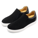 STRIDE Height Enhancing Shoes For Men - Shoes With Hidden Heel - Black Suede Slip-On Casual Shoes 6 CM / 2.36 Inches