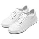 STRIDE Height Increasing Casual Shoes - Mens Sneakers That Make You Taller - White Leather Elevator Sports Shoes 6 CM / 2.36 Inches