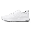 STRIDE Elevator Sneakers - Mens Taller Shoes - Breathable Leather White Sneakers To Increase Height 6 CM / 2.36 Inches
