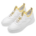 STRIDE Hidden Heel Trainers For Men - Breathable White Mesh Elevator Sneakers 6CM / 2.36 Inches