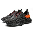 STRIDE Height Increasing Trainers Knit Elevator Sports Shoes Lightweight Men Taller Shoes Gray / Orange 6CM / 2.36 Inches