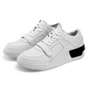 STRIDE Men Elevator Sneakers - Raised Shoes - White Leather Sneakers - 6CM / 2.36 Inches Taller