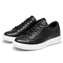 STRIDE Men Height Increase Casual Shoes - Black Cowhide Leather Men Height Increasing Sneakers 5cm / 1.95 Inches