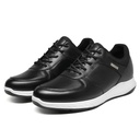 STRIDE Tall Men Shoes Sneakers - Casual Men Leather Black Height Increasing Sneakers 6cm / 2.36 Inches