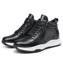 STRIDE Men Taller Shoes - Sneakers That Make You Taller - Black High Top Sneakers 7cm / 2.76 Inches