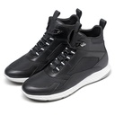 STRIDE Taller Sneakers - Sneakers Increase Height - Black High-Top Breathable Mesh Men Casual Shoes 7 CM / 2.76 Inches