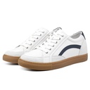 STRIDE Height Increasing Shoes - Casual Elevator Shoes - White Leather Sneakers For Men 7 CM / 2.76 Inches