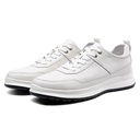 STRIDE Elevator Sneakers For Men - White Leather Hidden Heel Sneakers - Height Increasing Sneakers For Men 7CM / 2.76 Inches