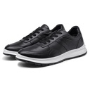 STRIDE Height Increasing Sneakers - Taller Shoes For Men - Black Leather Elevator Sneakers 7 CM / 2.76 Inches Taller