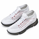 STRIDE Elevator Sneakers - Mens Shoes That Add Height - White Knit Sneakers 7cm / 2.76 Inches