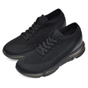 STRIDE Height Increasing Shoes For Men Hidden Heel Trainers Black Knit Sneakers Shoes 7CM / 2.76 Inches Taller