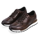 STRIDE - Elevator Shoes For Men - Height Increasing Shoes - Brown Leather Casual Tall Men Shoes - 7CM/2.76 Inches Taller