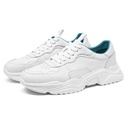 STRIDE Height Increasing Sports Shoes - Sports Shoes That Increase Your Height - White Leather Men Sneakers 7 CM / 2.76 Inches
