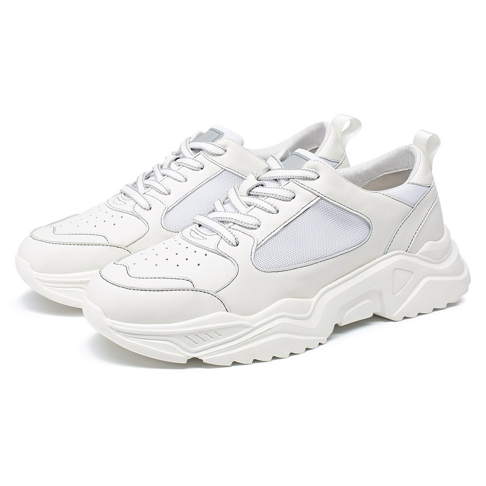 STRIDE Height Increasing Sneakers For Men - Sneakers Increase Height - Men White Sneakers 7 CM / 2.76 Inches (37)